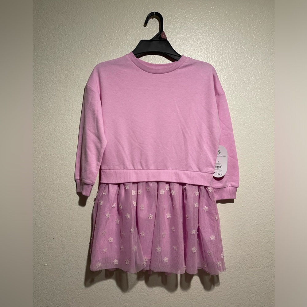 wonder nation Pink Long Sleeve Tulle Dress
